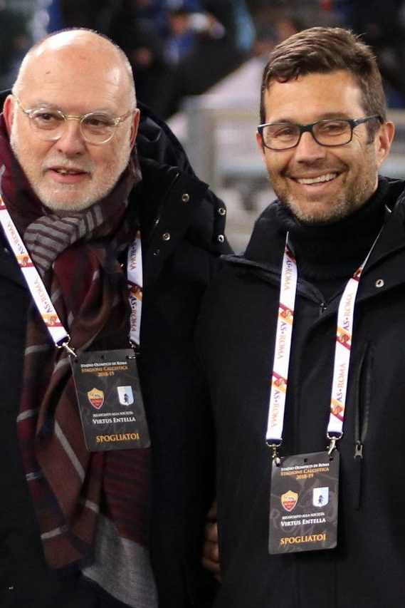 l dg dell'Entella Matteo Matteazzi con il presidente Antonio Gozzi