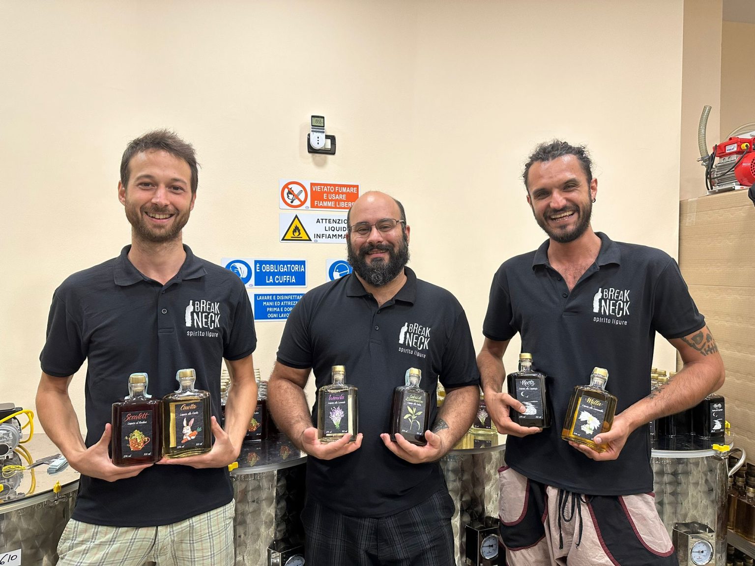 I tre ideatori del progetto Breakneck che sta riscuotendo sempre più successo