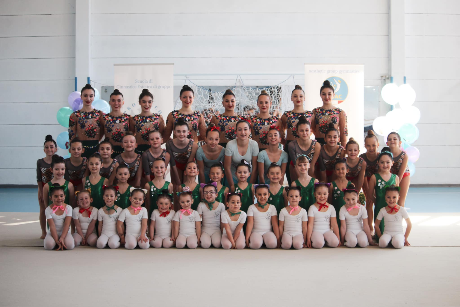Le ragazze in forza alla Pro Recco Gym che hanno ben figurato al torneo