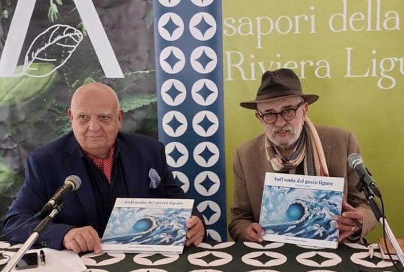 Il giornalista Stefano Pezzini e lo chef Claudio Pasquarelli, autori del libro 'Sull'onda del gusto ligure'