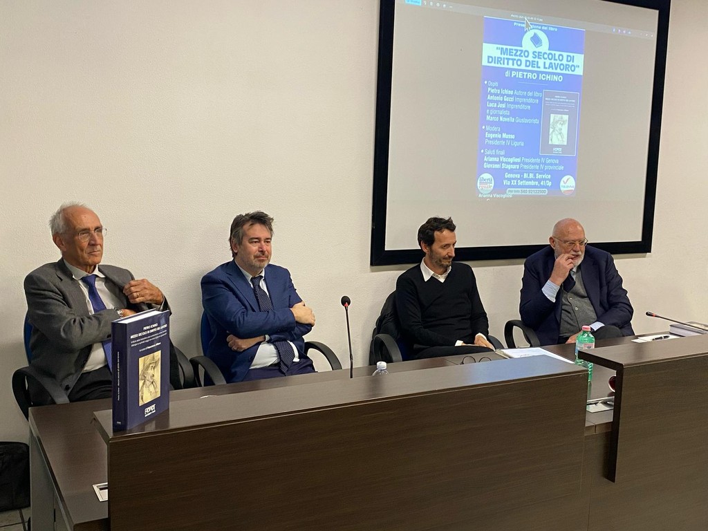 La presentazione del libro di Pietro Ichino che si è svolta nei giorni scorsi a Genova
