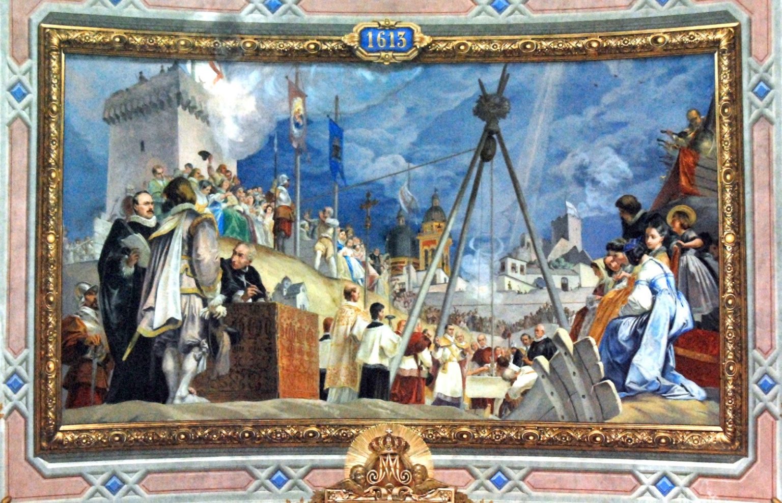 Francesco Gandolfi, Posa della prima pietra della Cattedrale N.S. dell'Orto, navata centrale 1868