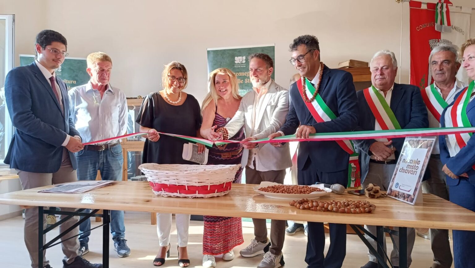 L'inaugurazione del museo della Nocciola nei giorni scorsi a Mezzanego