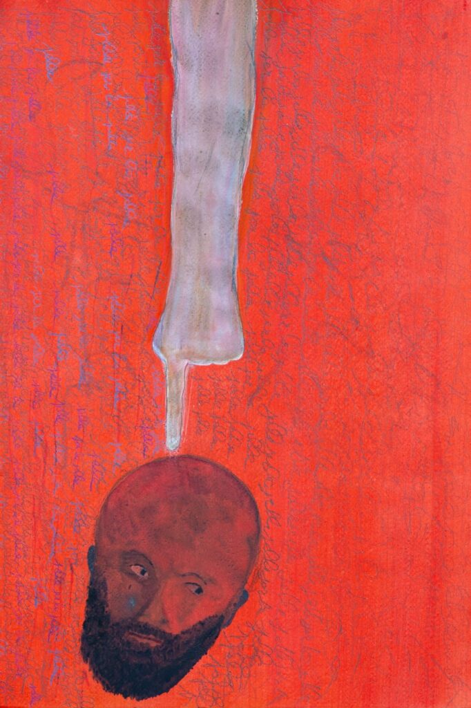 Una delle opere della mostra 'Variazioni su Giobbe' di Sandro Frera