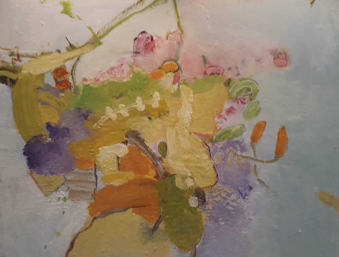 Uno dei quadri di Elisabetta Sonda esposto alla Galleria Grasso di Chiavari