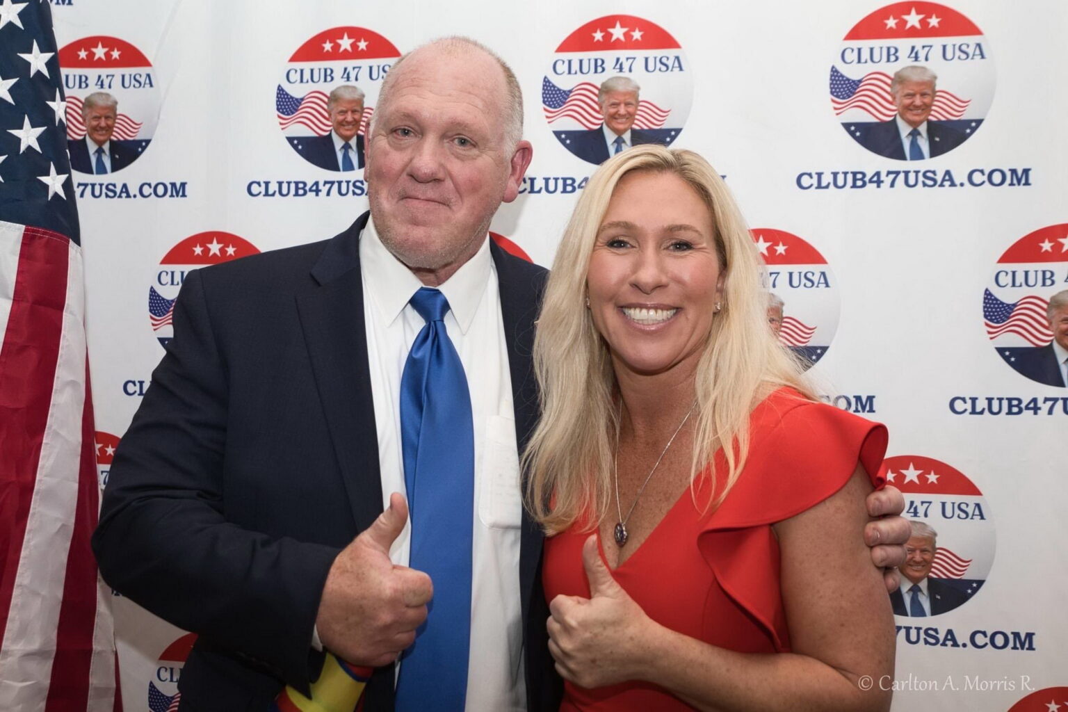Marjorie Taylor Greene qui nella foto con Thomas Tom Homan