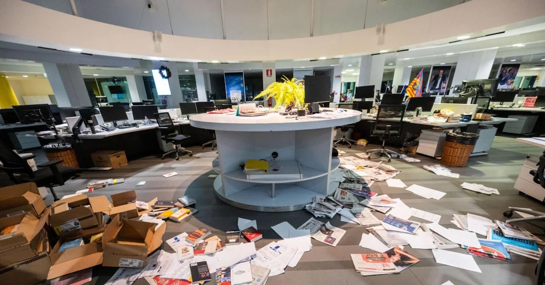 L'assalto alla redazione de 'La Stampa' a Torino nei giorni scorsi
