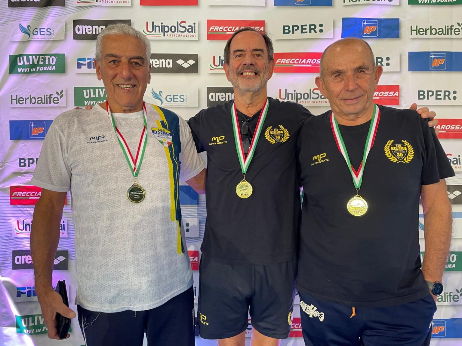 La Rapallo Nuoto ha ottenuto cinque medaglie d'oro ai campionati master