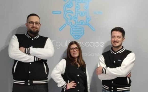 I tre ideatori della Tigullio Escape Room che si trova a Cavi di Lavagna
