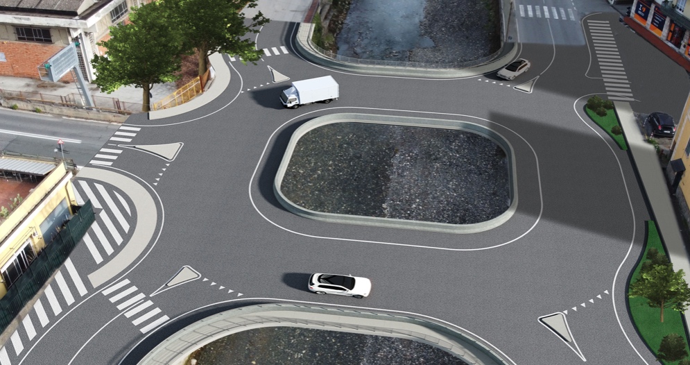 Il progetto del nuovo ponte di Recco che condurrà al casello autostradale