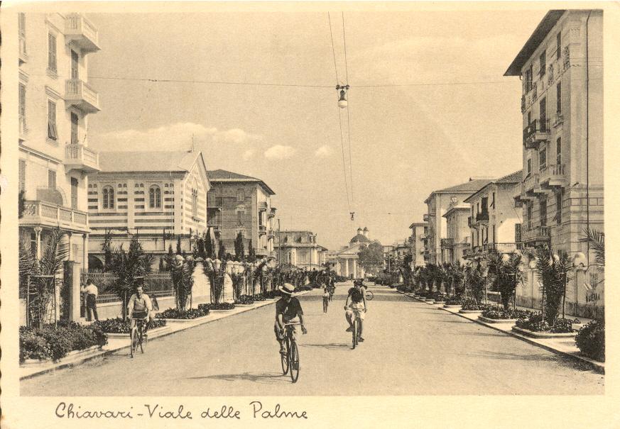 Una foto storica del Viale delle Palme a Chiavari