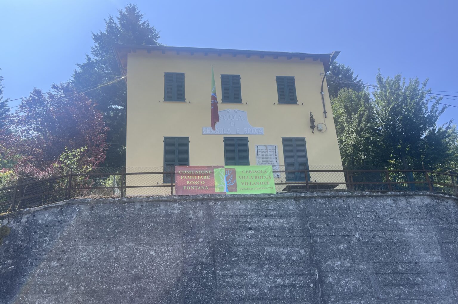 La scuola di Cerisola, destinata a diventare il cuore delle attività della Fondazione Bosco Fontana