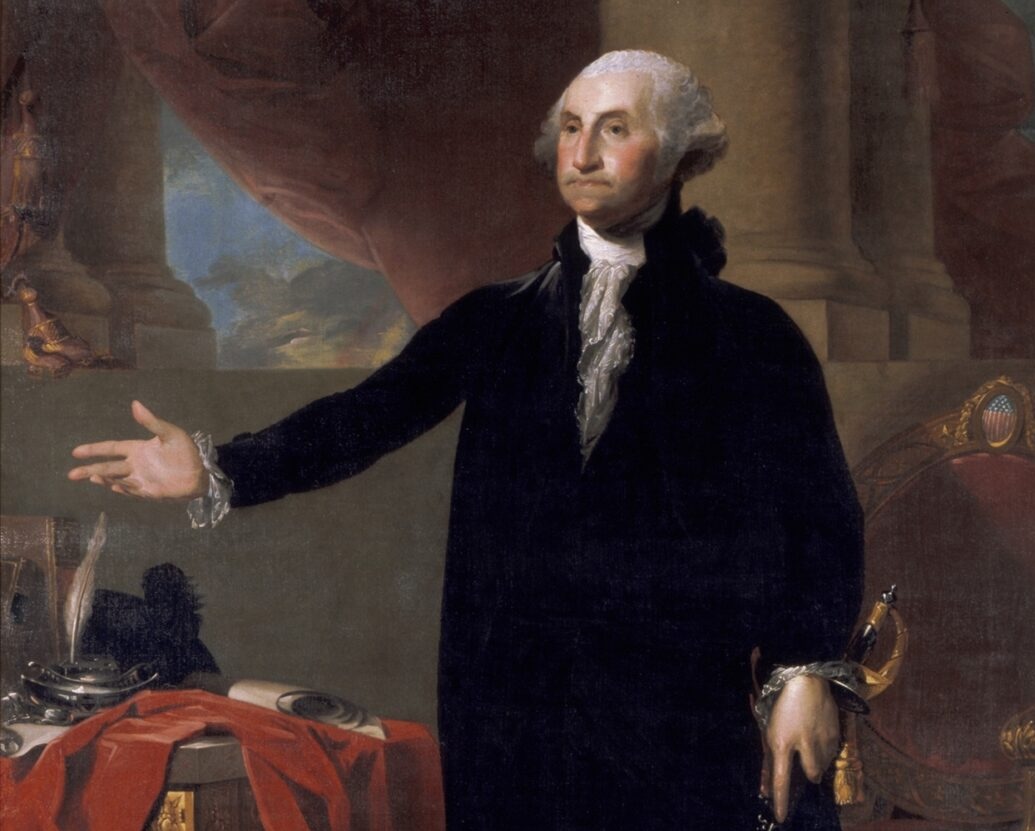Un ritratto di George Washington, primo presidente della storia americana