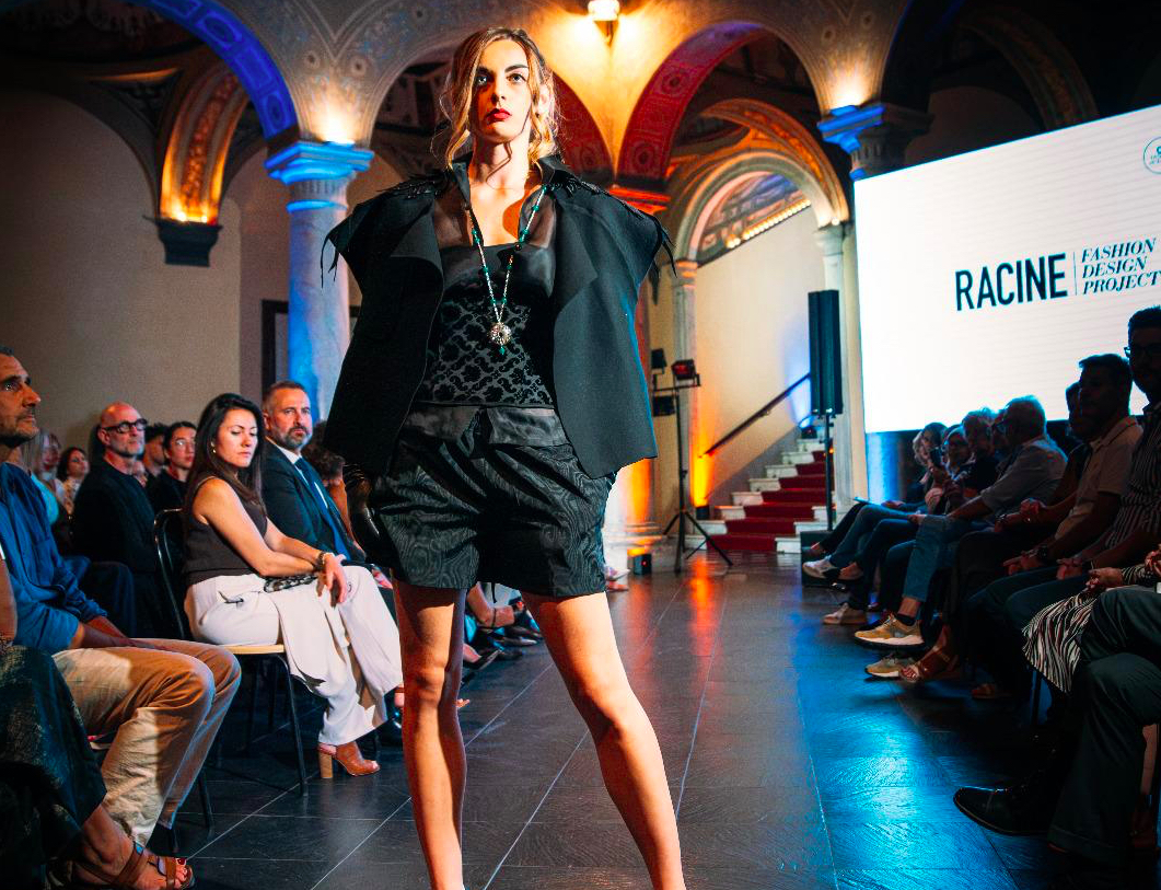 Gaggioli ha presentato un abito dalla Capsule Collection di Eden Embafrash Racine Fashion Design Project