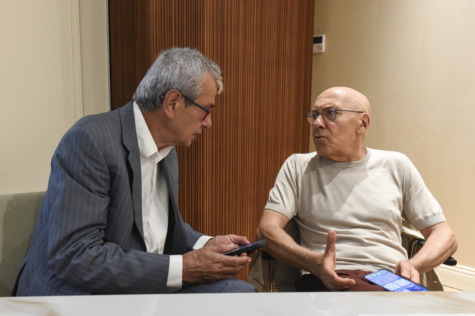 Chicco Testa e Claudio Velardi, autori del libro "Siamo stati iscritti al PCI"