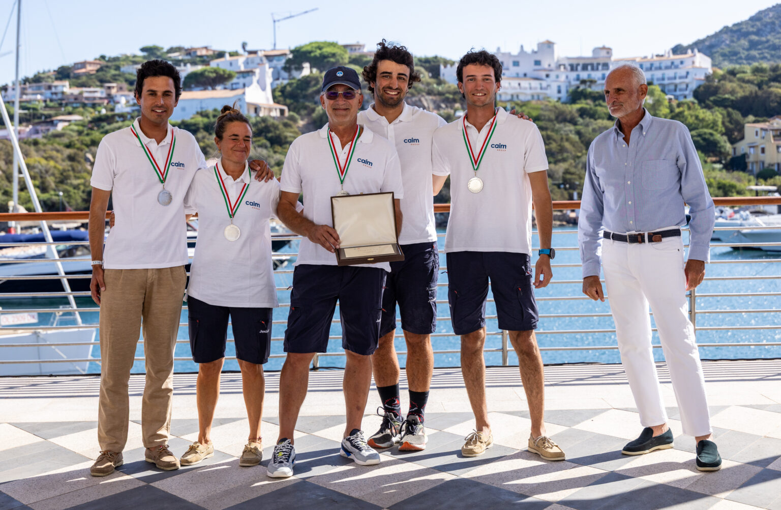 L'equipaggio del Caim, protagonista in Costa Smeralda del Campionato Italiano J/70