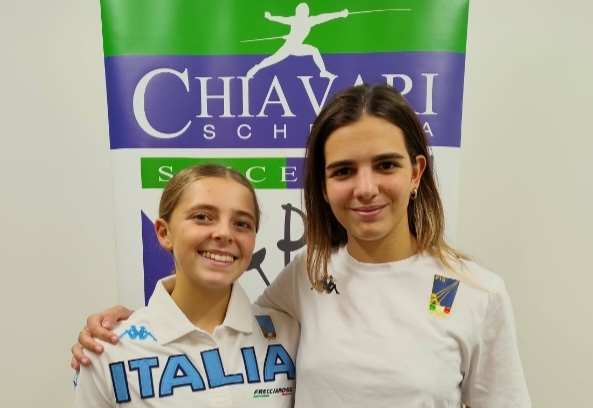 Rebecca Falcini e Aglaia Tassano sono due tra le atlete di punta della Chiavari Scherma